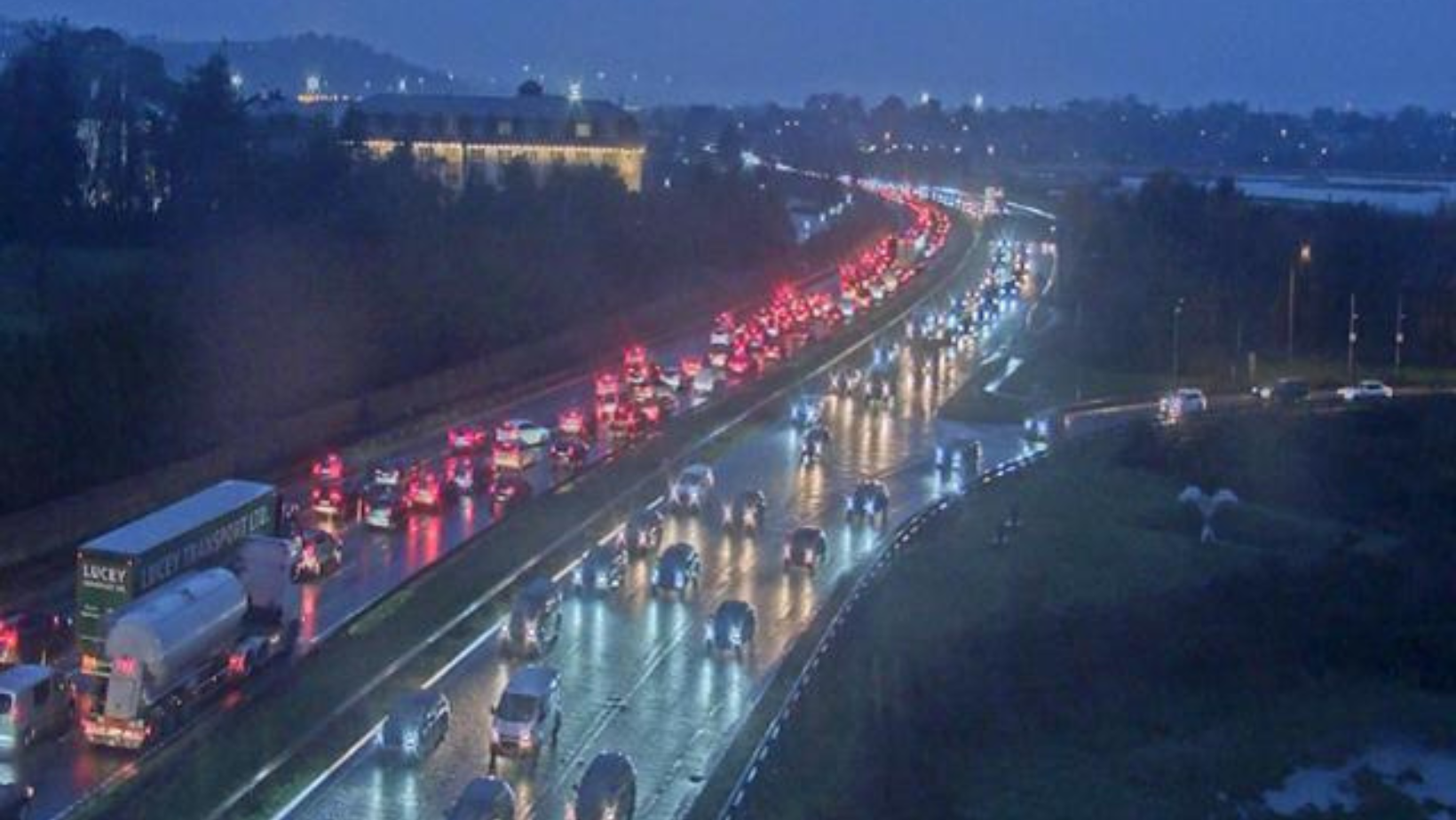 Collision on N40 South Ring Road - Westbound