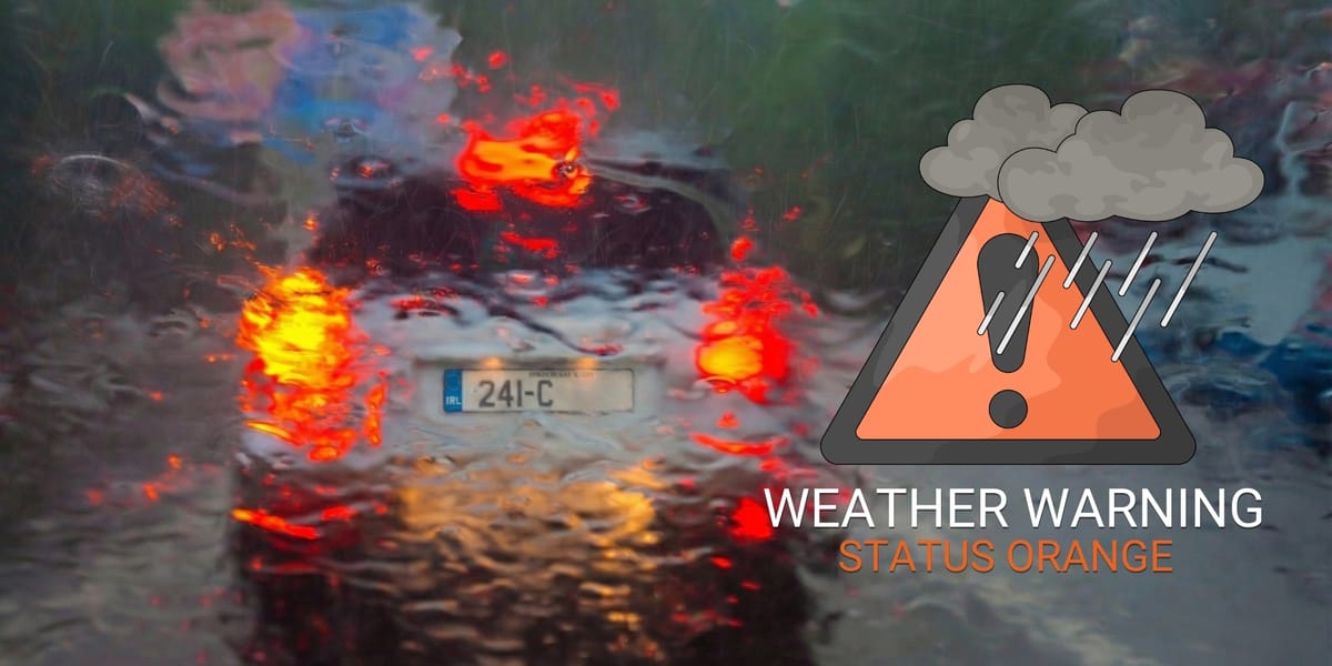 Orange Rainfall Warning Active for Cork Until 6pm