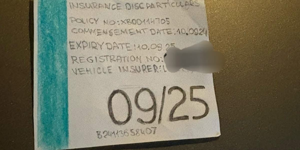 Driver’s DIY Insurance Disc Fails to Impress Gardaí in North Cork