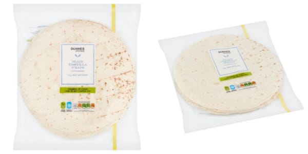 Dunnes Stores recalls Plain Tortilla Wraps over metal contamination concerns